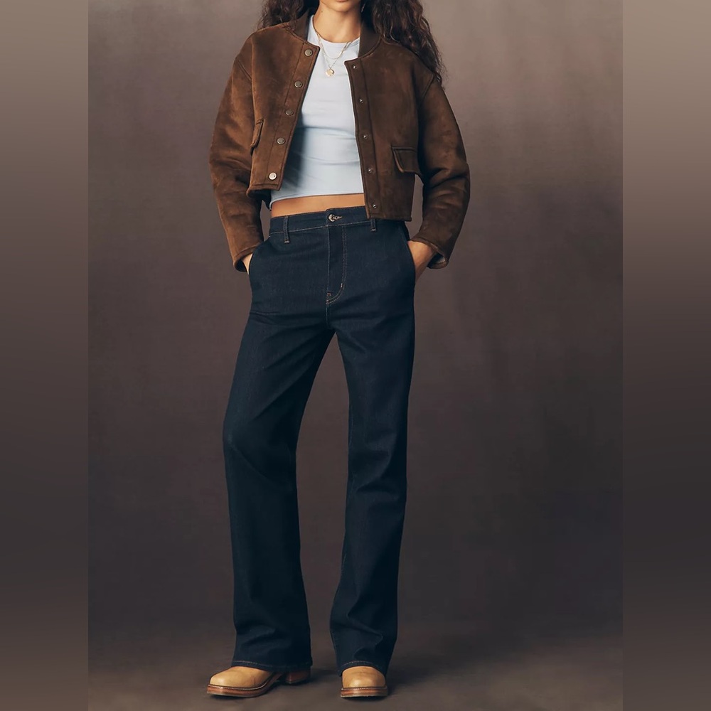 Frame The Straight High Rise Trouser Jean- Rise 24 - Picture 4 of 10